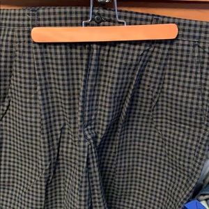 Savage plaid navy tan shorts